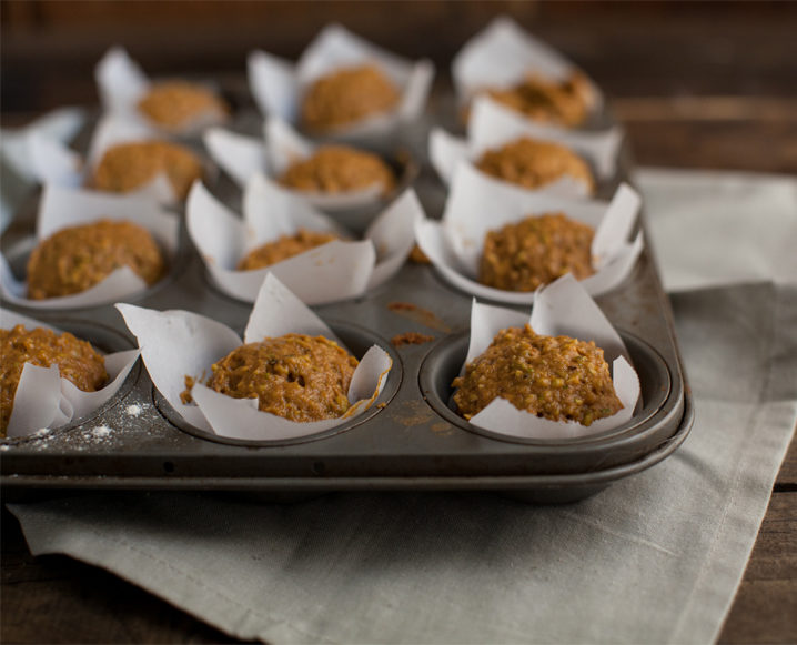 pumpkin muffins ready to bake