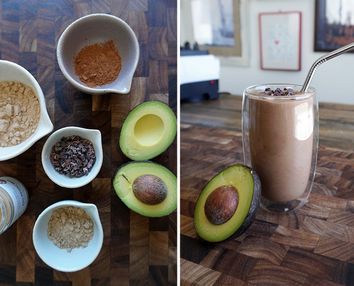 avocado chocolate smoothie