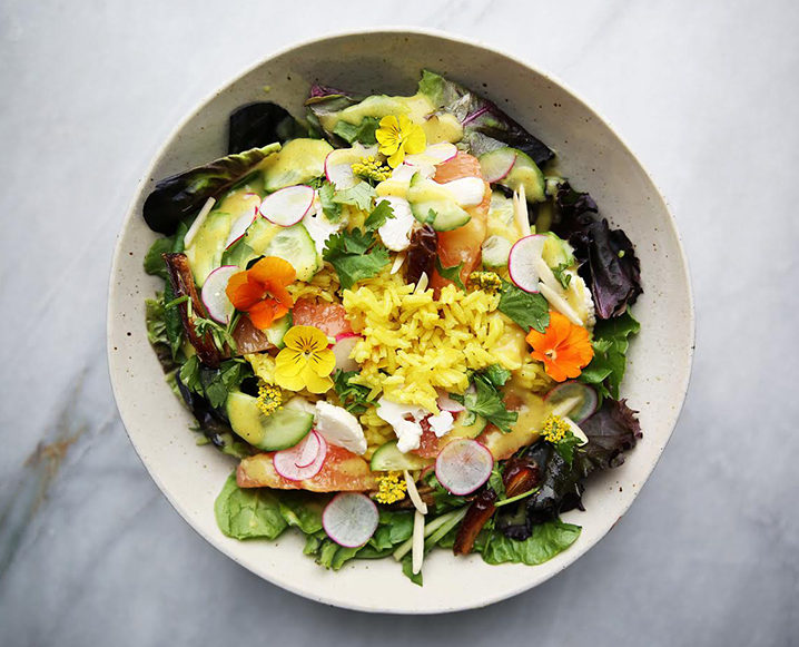 plantlab saffron orange blossom salad overhead