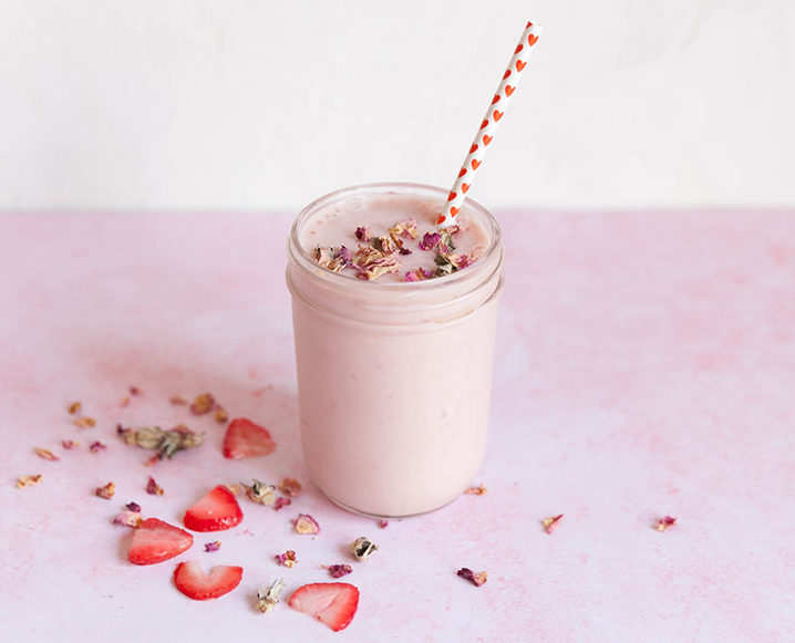 strawberry cauliflower summer love smoothie