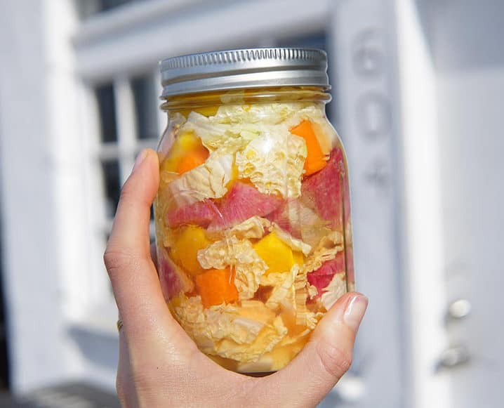 glass jar of Fermented Food