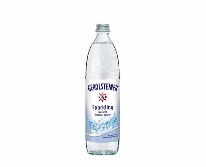 sparkling water, hydration, mineral water, gerolsteiner