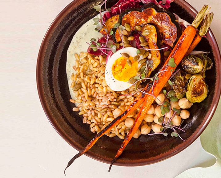 FARMERS MARKET VEGGIE BOWL + GREEN GODDESS DRESSING