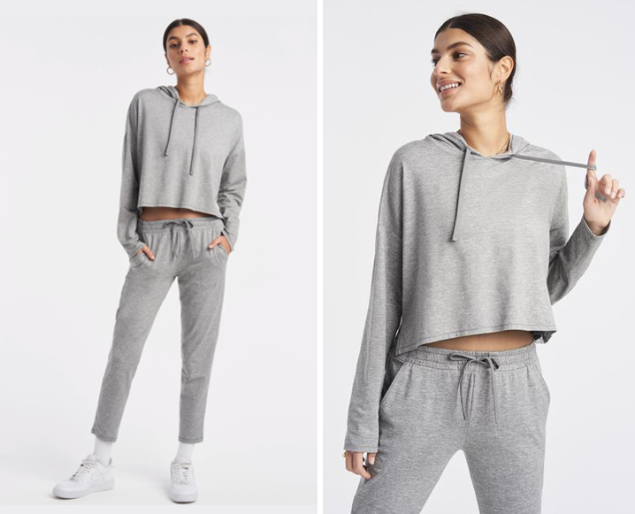 bandier zen hoodie gray