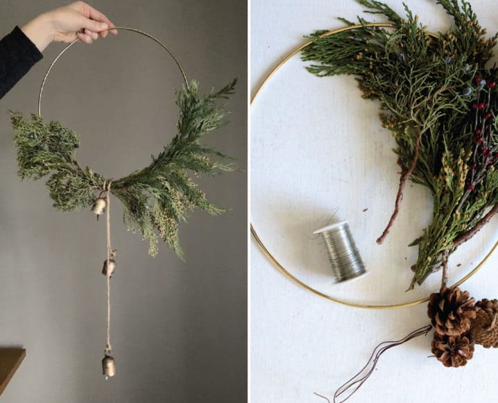 foraged christmas decorations