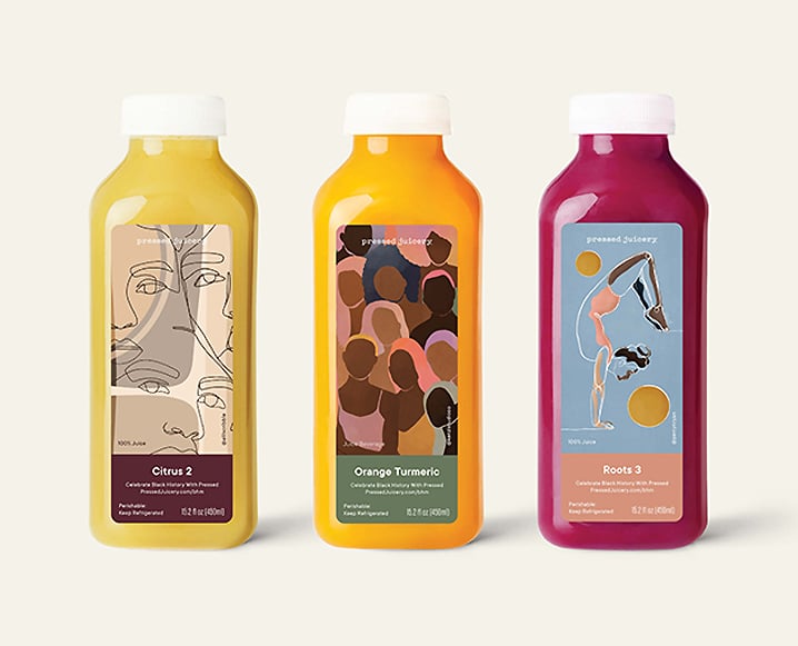 pressed juicery black history month juices