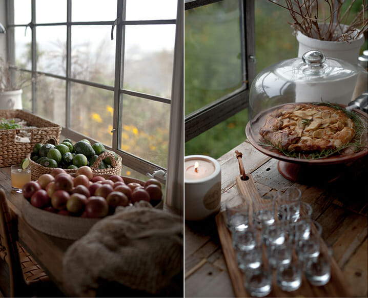 apple crostata before and after